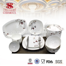 Guangzhou decalque china cerâmica 72 pcs jantar conjunto com flor